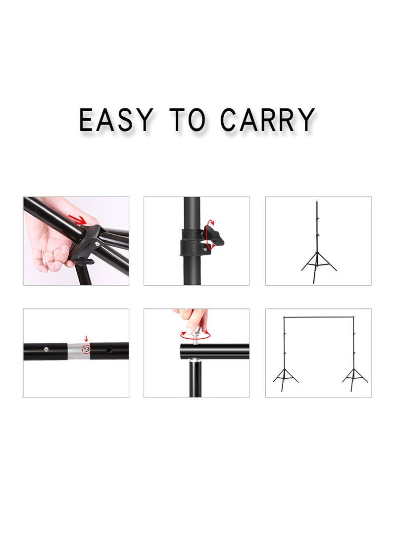 O Ozone Photo Studio Wide Cross Bar Tall Adjustable Background Stand for Portrait Video Photography  - Image 4
