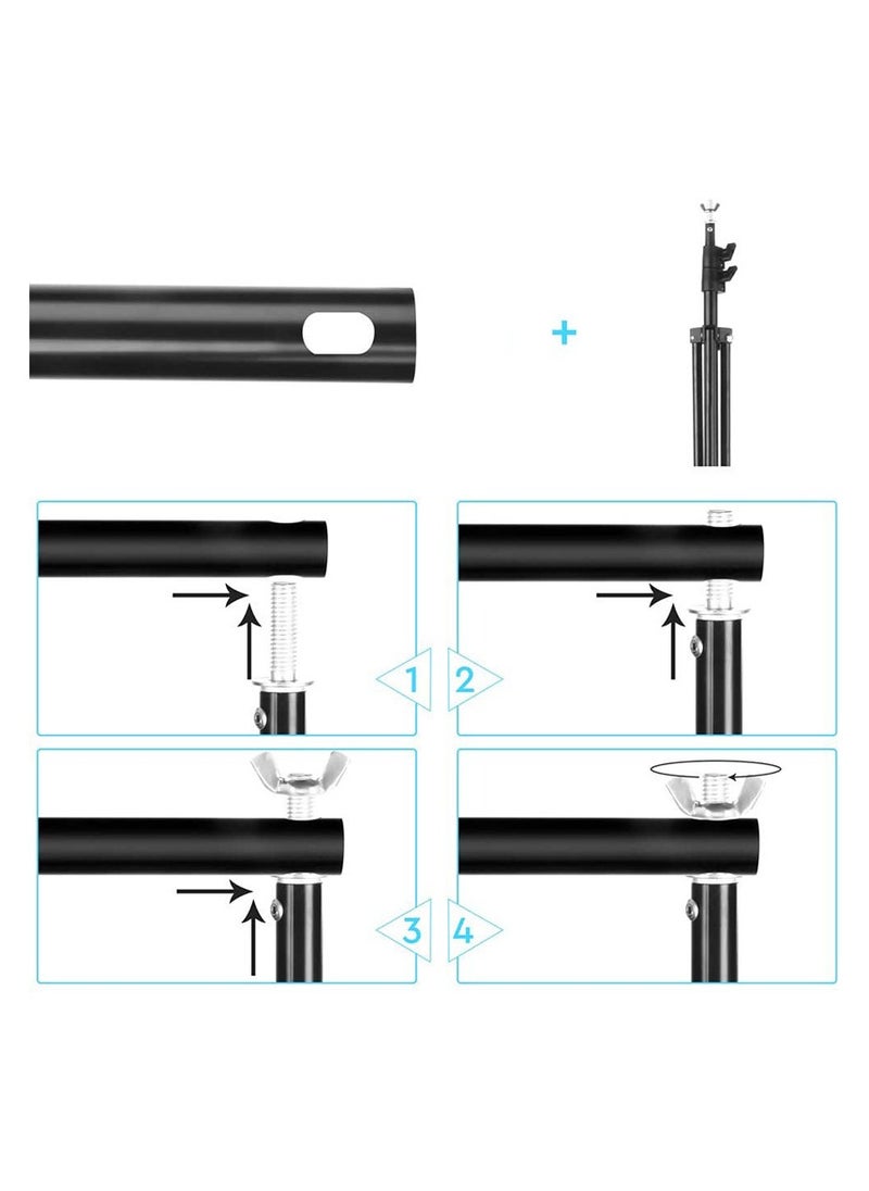 O Ozone Photo Studio Wide Cross Bar Tall Adjustable Background Stand for Portrait Video Photography  - Image 5