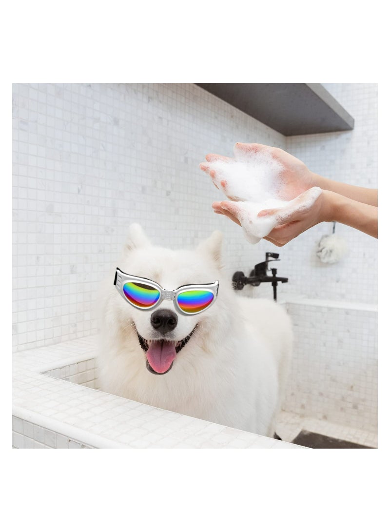 Excefore Dog Sunglasses Dog Goggles with Adjustable Band Pet Glasses Waterproof Goggles for Dogs Windproof Snowproof Dog UV Sunglasses for Dogs Doggy Pet Foldable Dog Sunglasses Windproof Protective Glasses  - Image 2