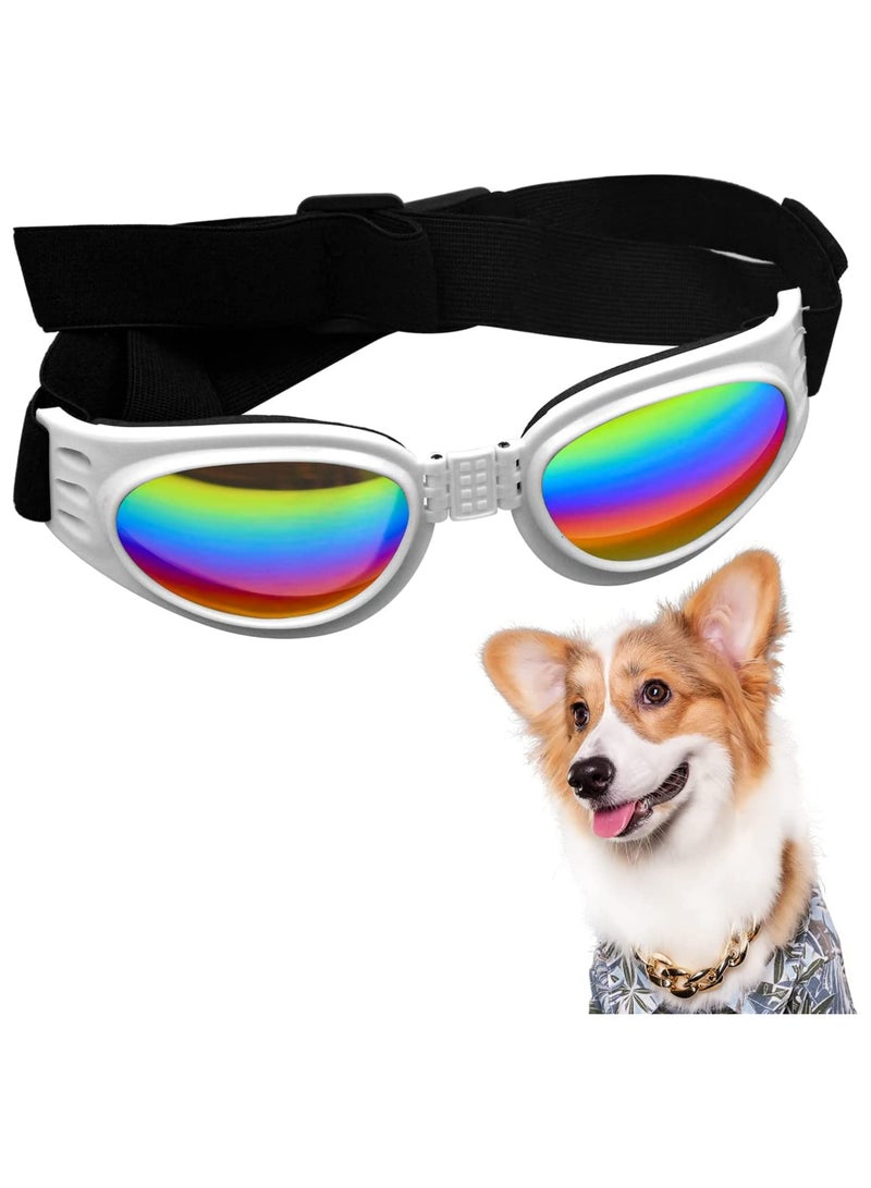 Excefore Dog Sunglasses Dog Goggles with Adjustable Band Pet Glasses Waterproof Goggles for Dogs Windproof Snowproof Dog UV Sunglasses for Dogs Doggy Pet Foldable Dog Sunglasses Windproof Protective Glasses  - Image 1