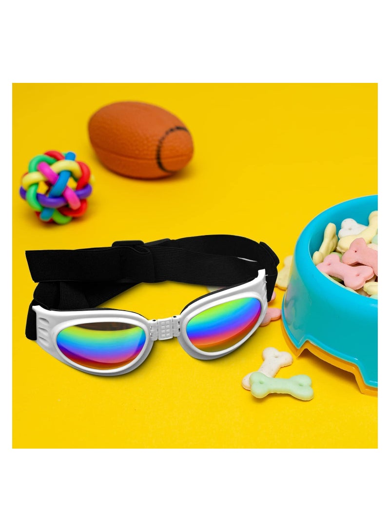 Excefore Dog Sunglasses Dog Goggles with Adjustable Band Pet Glasses Waterproof Goggles for Dogs Windproof Snowproof Dog UV Sunglasses for Dogs Doggy Pet Foldable Dog Sunglasses Windproof Protective Glasses  - Image 3