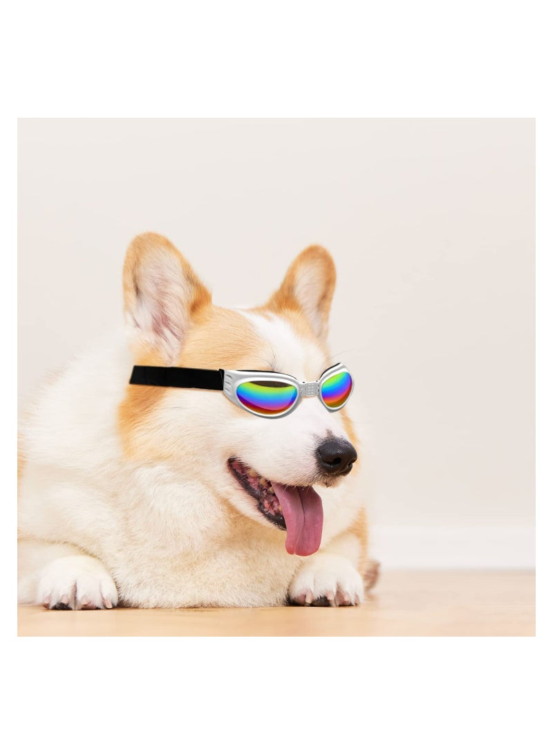 Excefore Dog Sunglasses Dog Goggles with Adjustable Band Pet Glasses Waterproof Goggles for Dogs Windproof Snowproof Dog UV Sunglasses for Dogs Doggy Pet Foldable Dog Sunglasses Windproof Protective Glasses  - Image 4