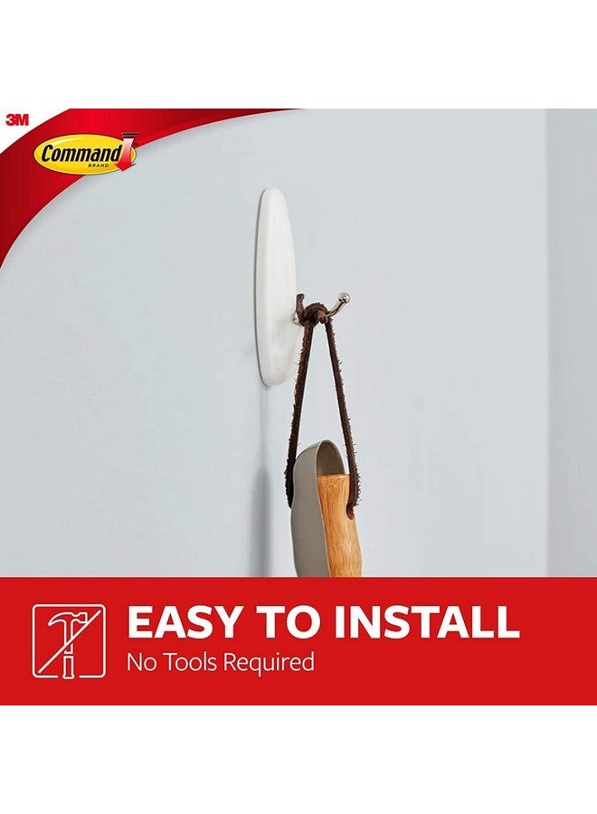 كوماند خطافات سلكية متوسطة الحجم من كوماند، خطافات حائط معلقة خالية من التلف مع شرائط لاصقة، خطافات حائط بدون أدوات لتعليق الزخارف في أماكن المعيشة، 7 خطافات بيضاء و12 شريط كوماند - Image 4