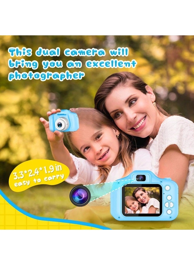 Seckton Upgrade Kids Selfie Camera, Christmas Birthday Gifts for Boys Age 3-9, HD Digital Video Cameras for Toddler, Portable Toy for 3 4 5 6 7 8 Year Old Boy with 32GB SD Card-Blue - Image 3