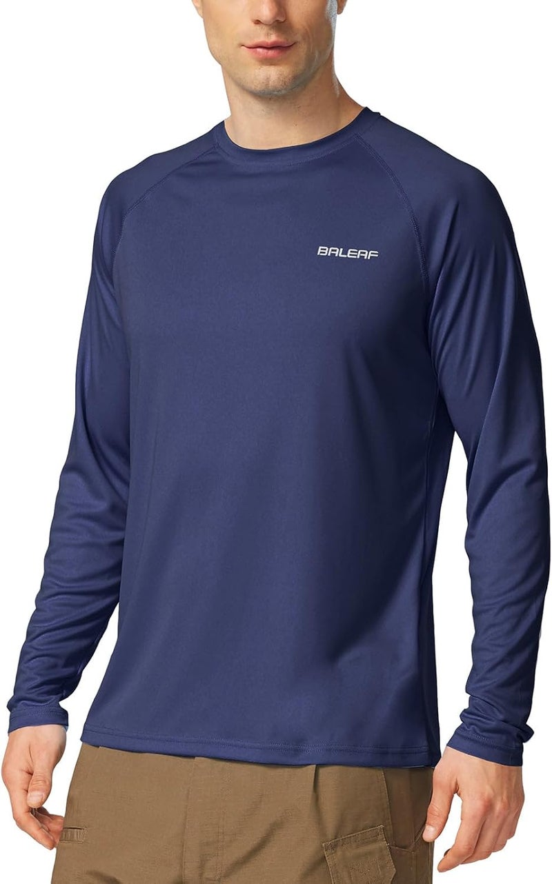Baleaf Men's Sun Protection Shirts UV SPF UPF 50+ Long Sleeve Rash Guard Fishing Running Quick Dry Lightweight - Image 1