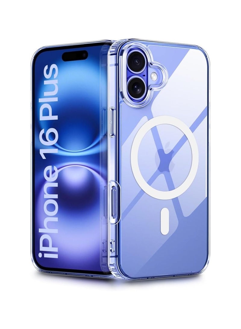 بروستايل جراب MagSafe الشفاف لهاتف iPhone 16 Plus - غطاء مغناطيسي شفاف رفيع مقاوم للصدمات بتصميم مقاوم للاصفرار والخدش - Image 1