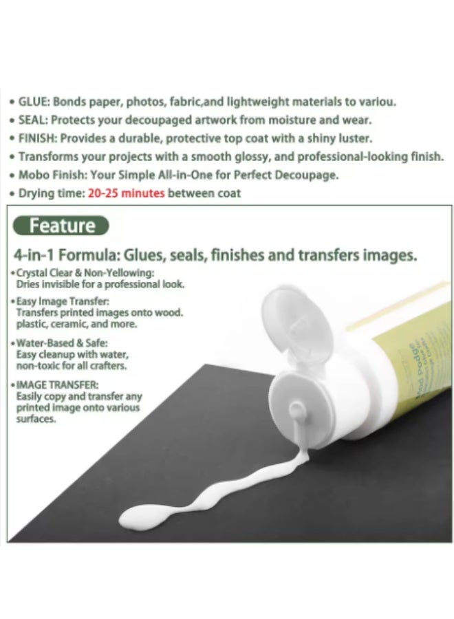 Keepsmiling Mobo Finish Glues Set with Sponge Brush - Image 3