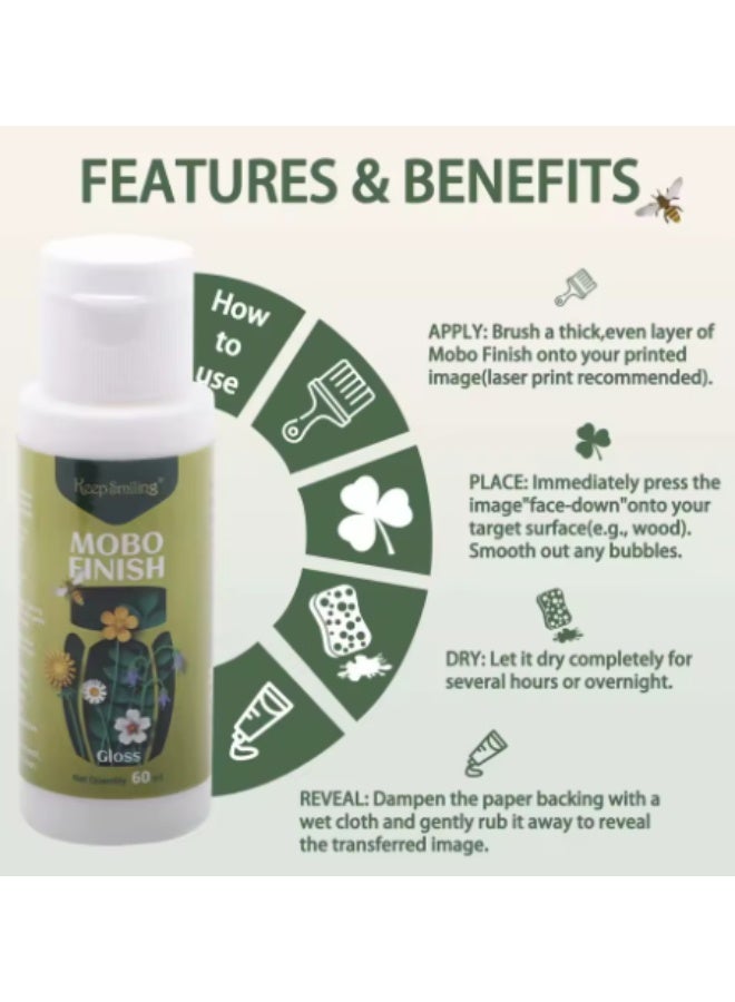 Keepsmiling Mobo Finish Glues Set with Sponge Brush - Image 2