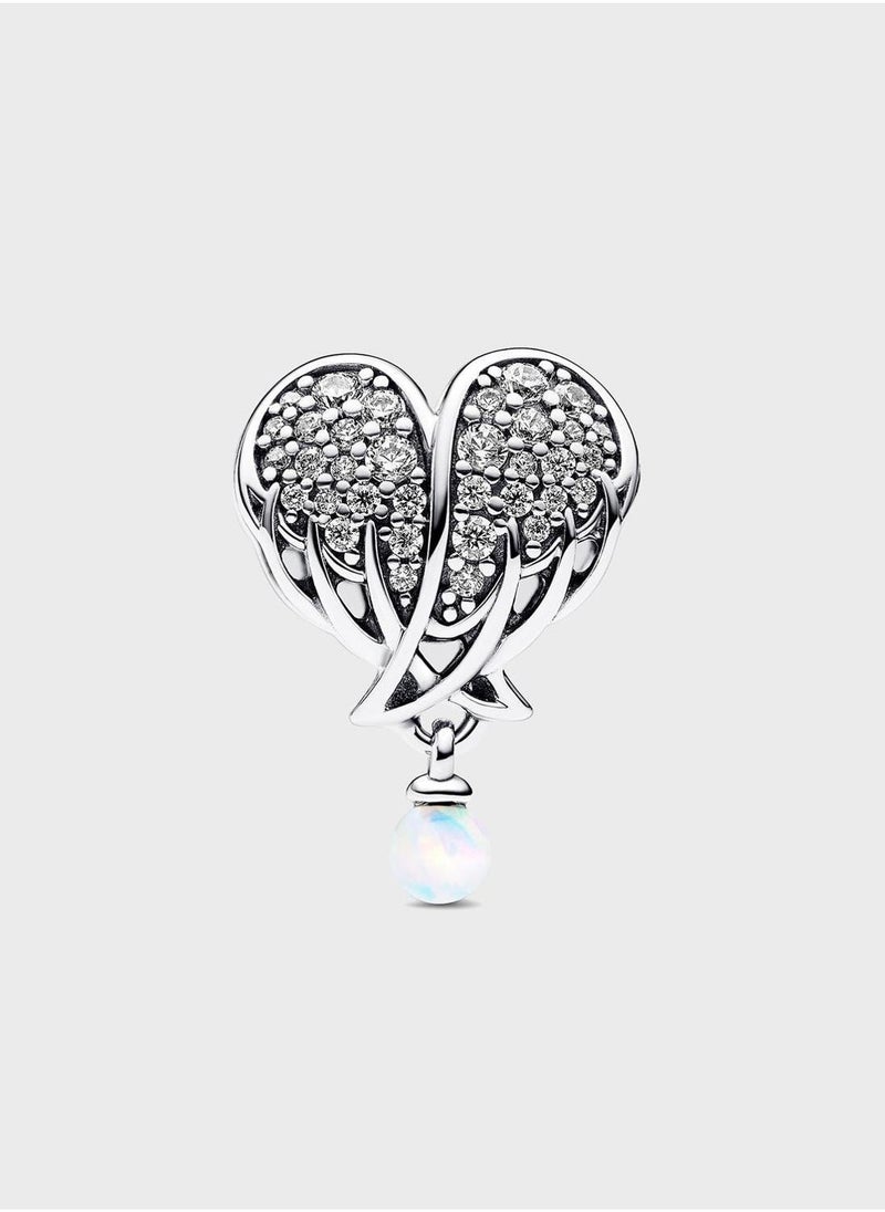 PANDORA Sparkling Angel Wings & Heart Charm - Image 2