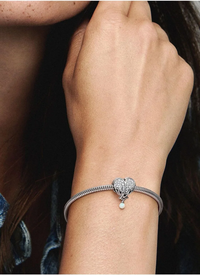 PANDORA Sparkling Angel Wings & Heart Charm