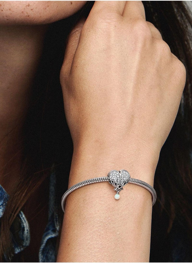 PANDORA Sparkling Angel Wings & Heart Charm - Image 4