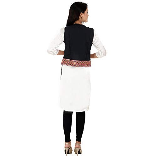 Craft Trade Ethnic Jacket for Women Waist Coat Stylish Cotton Handmade Navratri Traditional Rajasthani Embroidered Mirror Work Gujrati Kutchi Koti for Girls - Bust Size 34-36 Inches - Image 4
