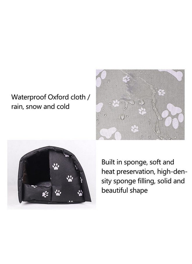 YOMEESOUL - Outdoor Feral Cat House Winter,Weatherproof Waterproof Rainproof Foldable Cotton Filled Thicken Stray Feral Cats Dogs Tent Shelter Home Keep Warm Outdoor Indoor Garden (Medium  2 Cats) - Image 1