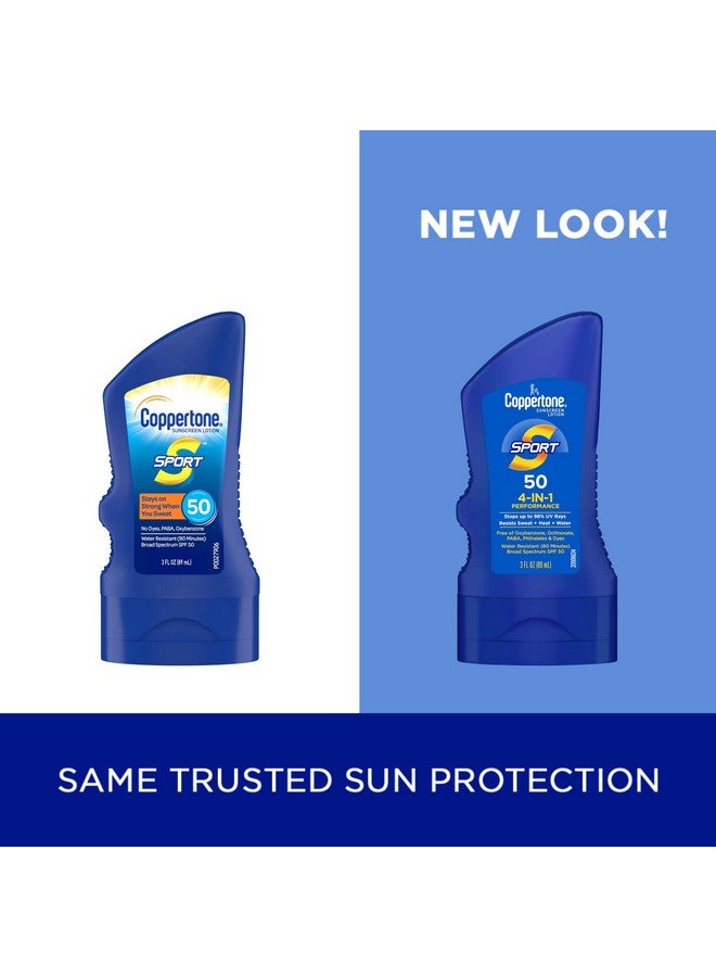 Coppertone Sport Sunscreen Spf 50 Lotion Water Resistant Body Sunscreen Lotion Travel Size 3 Fl Oz - Image 3