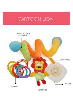 mriya Crib Hanging Toys Cartoon Plush Lion Pattern Puzzle Toys  - Image 3