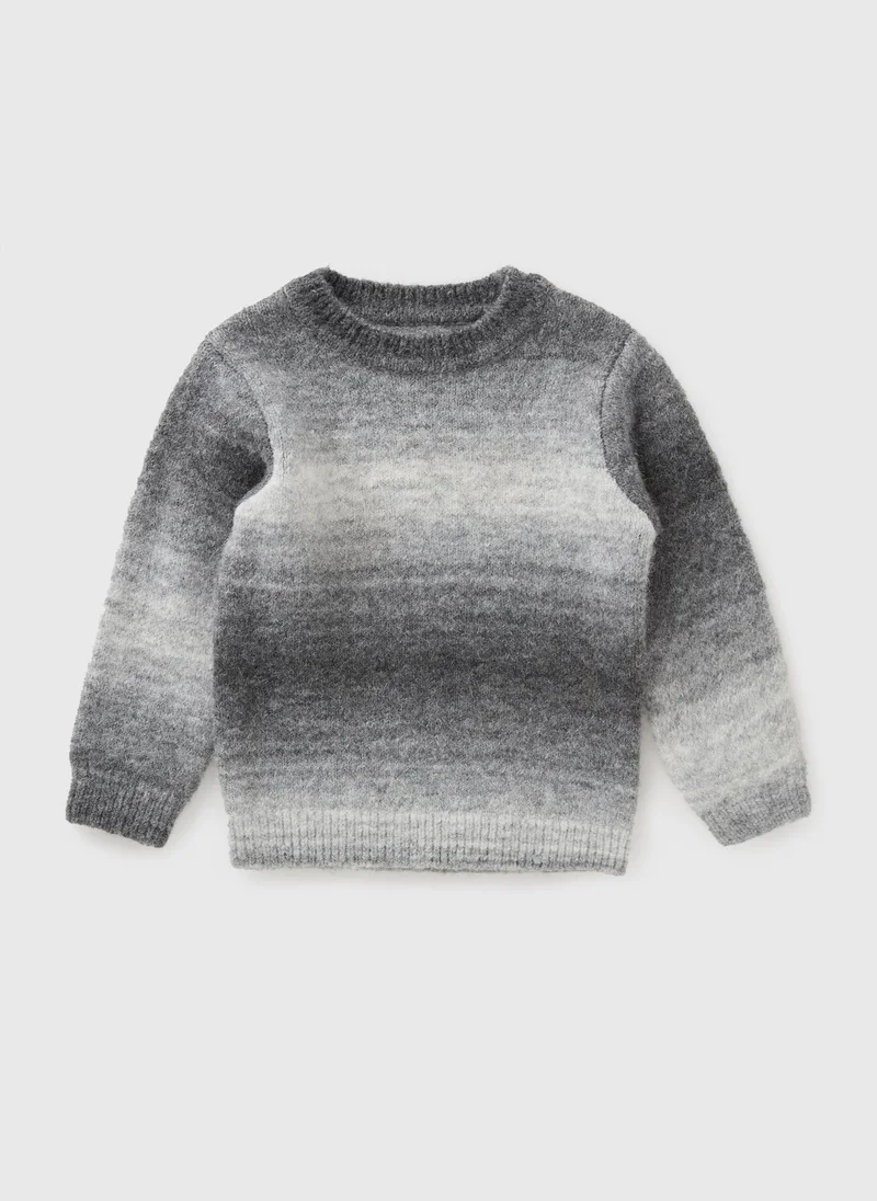 ماتلان Boys Grey Ombre Knit Jumper