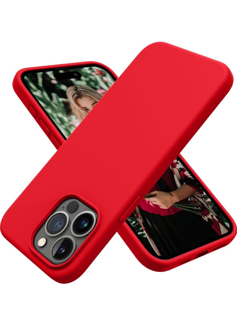 Generic - iPhone 16 pro Case Upgrade Defender Silicone Cover ShockProof Anti-Scratch Protective Phone Case (RED) - Image 1