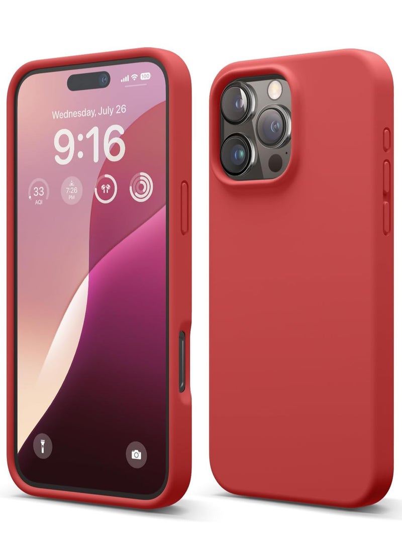 Generic - iPhone 16 pro Case Upgrade Defender Silicone Cover ShockProof Anti-Scratch Protective Phone Case (RED) - Image 1