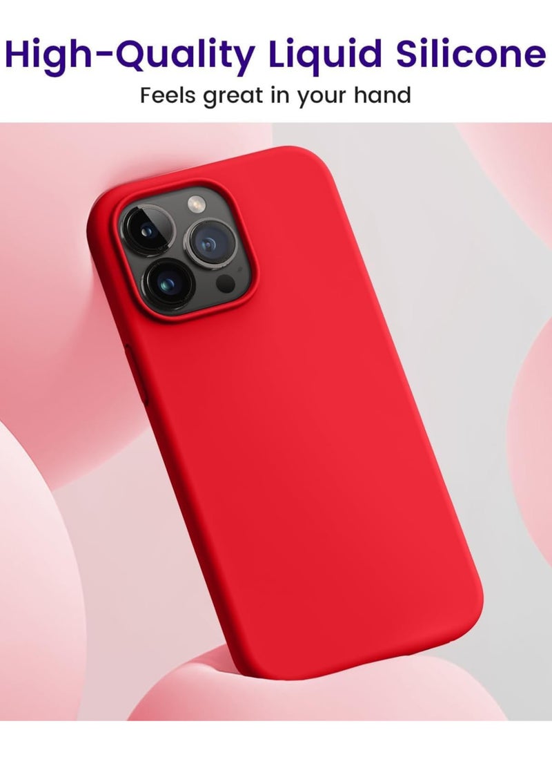 Generic - iPhone 16 pro Case Upgrade Defender Silicone Cover ShockProof Anti-Scratch Protective Phone Case (RED) - Image 1