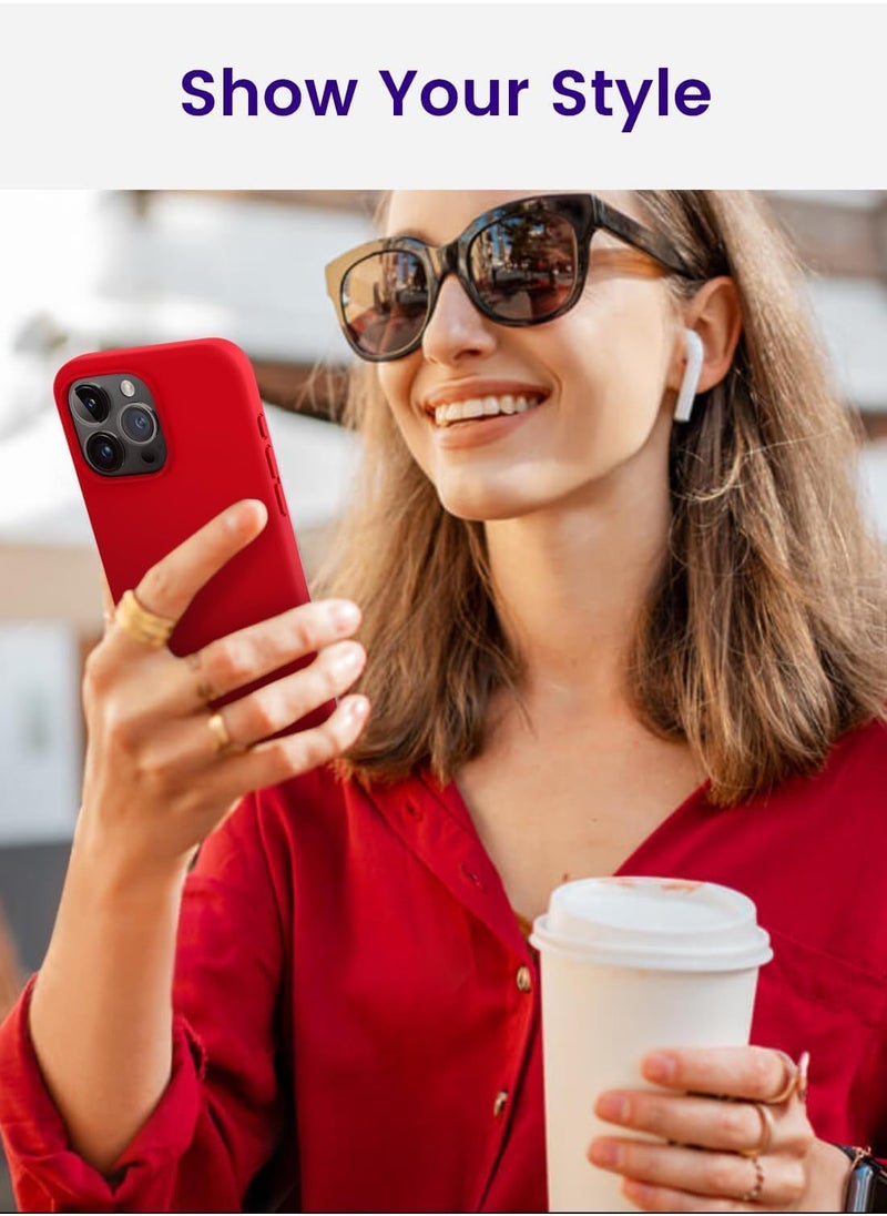 Generic - iPhone 16 pro Case Upgrade Defender Silicone Cover ShockProof Anti-Scratch Protective Phone Case (RED) - Image 1