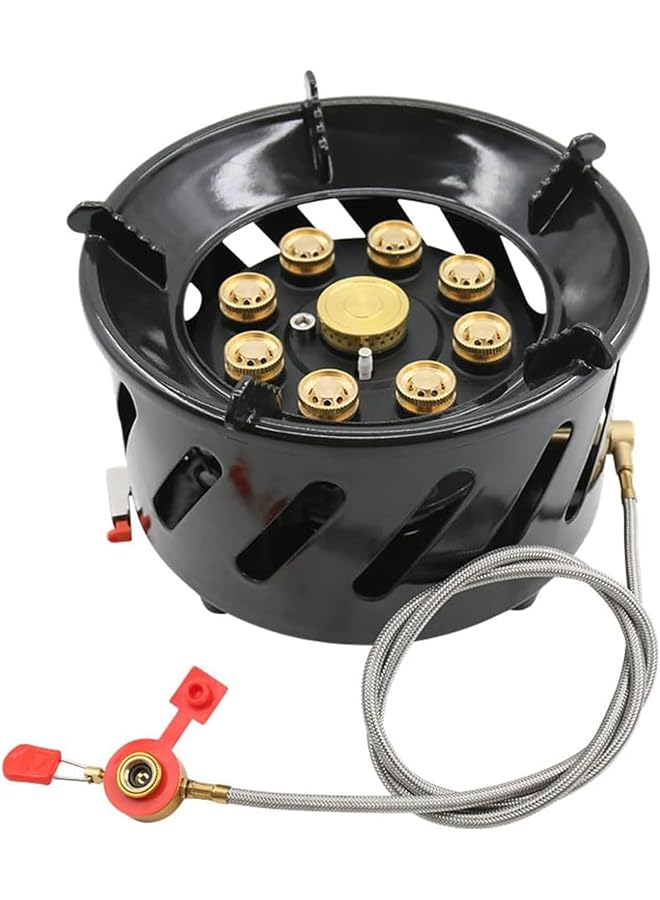 Generic 9 Core Camping Stove 19800W High Power Gases Burner Stove Backpacking Stove Windproof With Adjustable Gases Valve For Outdoor Cooking Camping Picnic Hiking  - Image 1