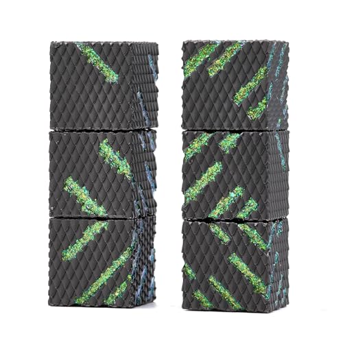 HNCCESG Dragon Scale Metal D6 Dice SetZinc Alloy 6 Sided Dice for RPG Tabletop GamesGift Box Included Glitter Green Shimmer - Image 5