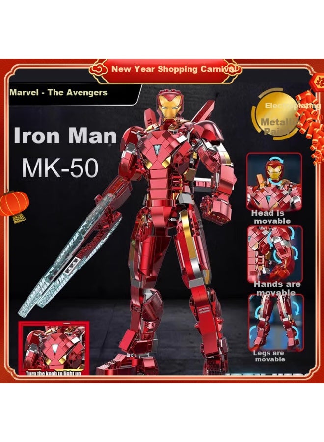 Joint Ideas Joint Imagination Compatible With Lego Iron Man Mech Building Blocks Toy For Boys Aged 6-12, Chinese New Year Toy Birthday Gift - Image 2