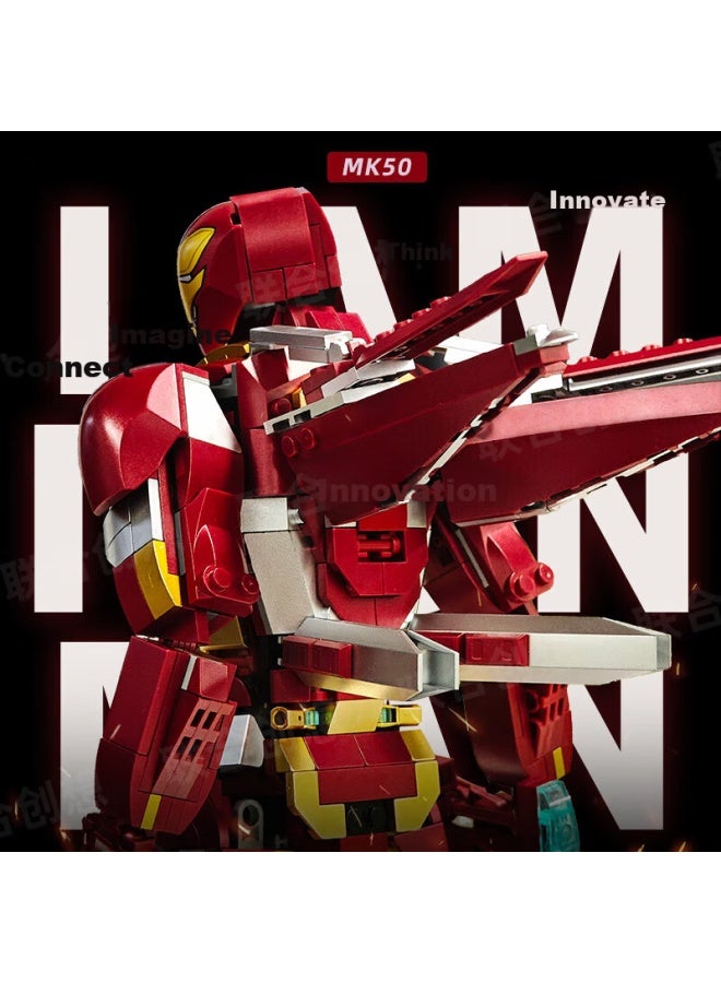 Joint Ideas Joint Imagination Compatible With Lego Iron Man Mech Building Blocks Toy For Boys Aged 6-12, Chinese New Year Toy Birthday Gift - Image 4