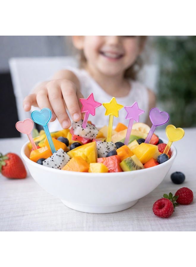 Get Fresh 30 Forks for Kids - Fruit Picks, Bento Box Picks, Reusable Mini Toothpick Sticks, Heart Dessert Forks for Children Party and Lunch Box - Image 5