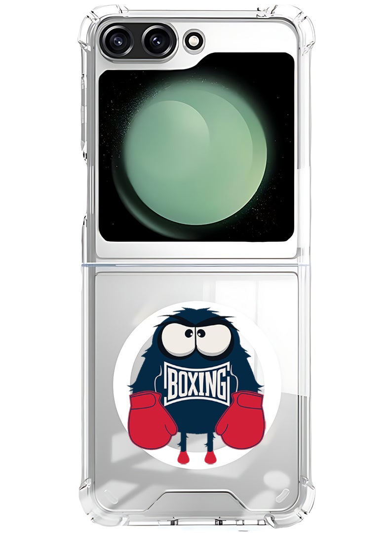 Theodor Magnetic Case for Samsung Galaxy Z Flip 5 Compatible with MagSafe Wireless Charging, Shockproof Phone Bumper Cover Boxing - Image 1