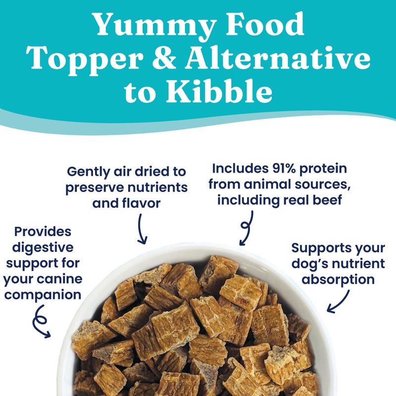 Solid Gold Air Dried Dog Food Toppers for Dry Food - Healthy Dog Treats w/Real Beef & Superfoods - Serve as a Complete Meal, Topper or Treats - Supports Muscle Growth, Immunity & Digestion - 1lb - Image 4