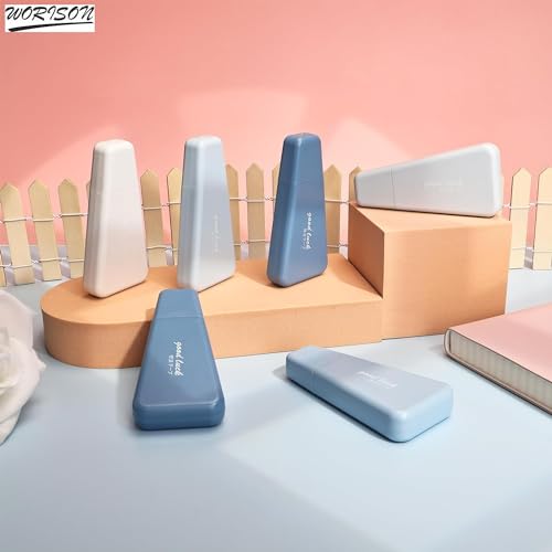 Worison Pastel Blue 6Pcs White Out Correction Tapes, Whiteout Tape for Instant Corrections - Image 3