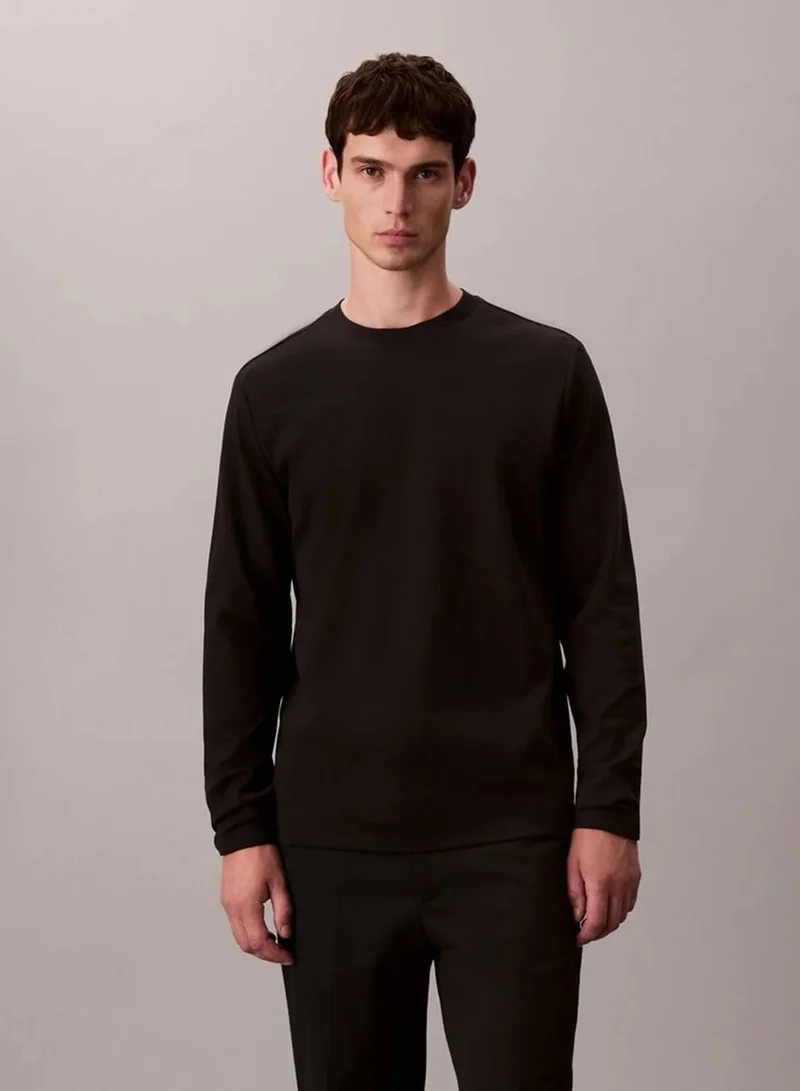 Luxe Interlock Cotton Long Sleeve T-Shirt