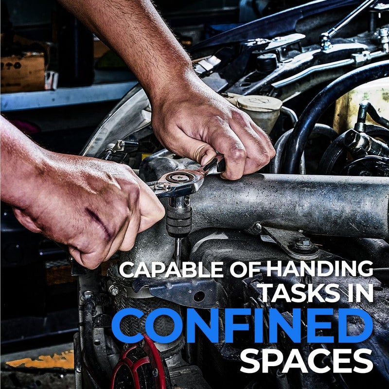 toolant 127pcs SAE/Metric Tap and Die Set, Ratcheting SAE Metric TAP and Die Set Standard with Drill Bit Combo for Threading - Image 4