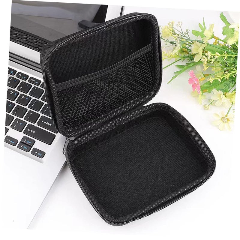 2pcs Black Electronics Organizer Storage Case 16x12cm for USB Cables Earphones Travel Accessories - Image 4