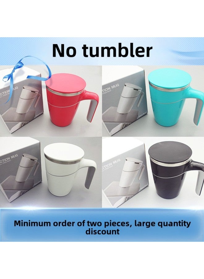 Cross-border Steel Belt Handle Stainless Steel Thermos Cup Creative Office Anti-dumping Magic Magic Suction Cup Does Not Pour Cup-Color:Red-Capacity:401-500ml  - Image 2