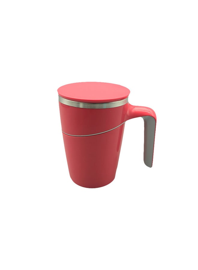 Cross-border Steel Belt Handle Stainless Steel Thermos Cup Creative Office Anti-dumping Magic Magic Suction Cup Does Not Pour Cup-Color:Red-Capacity:401-500ml  - Image 1