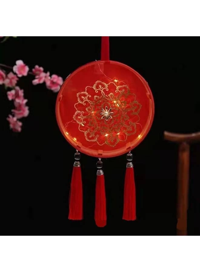 Flower Letter Printed Round Diwali Lantern Wedding Birthday Party Bedroom Palace Home Decoration