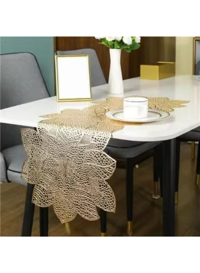 ناكسوس 6 قطع من مفارش الطاولة المقاومة للحرارة والمانعة للانزلاق المصنوعة من مادة البولي فينيل كلوريد البلاستيكية المجوفة لتزيين الطاولة للحفلات وحفلات الزفاف - Image 2