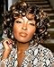 ELIM Curly Wigs for Black Women Mixed Brown Short Kinky Curly Wigs for Women Big Curly Afro Soft Wig with Bangs Heat Resistant Natural Cute Synthetic Wig with Accessories Z014BB - Image 2