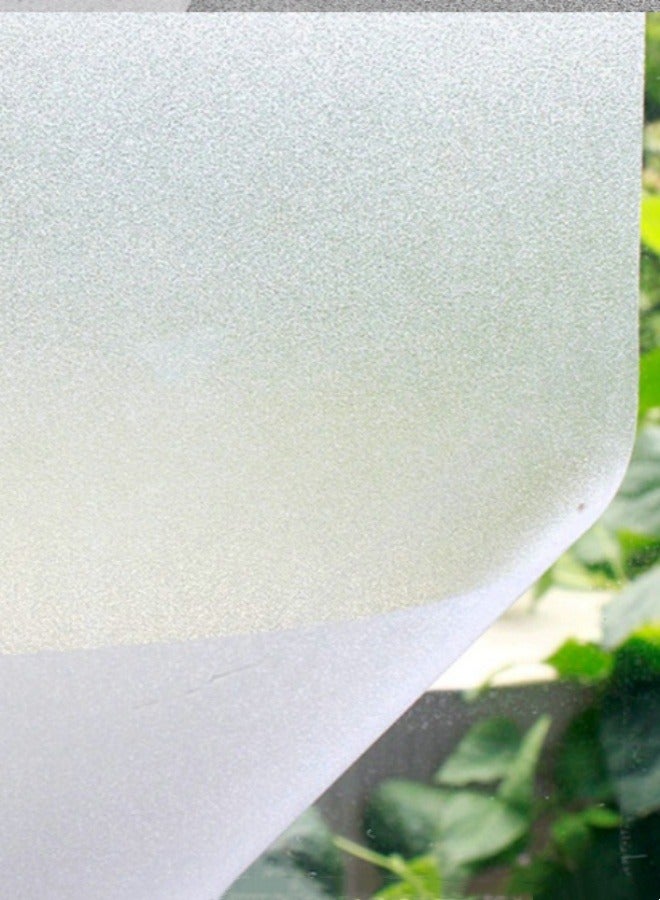 Privacy Window Film, Frosted Glass Film Matte Static Cling Non Adhesive, Opaque Heat Control No Glue Anti-UV Window Sticker for Bathroom Home Office Living Room (45x300cm) - Image 4