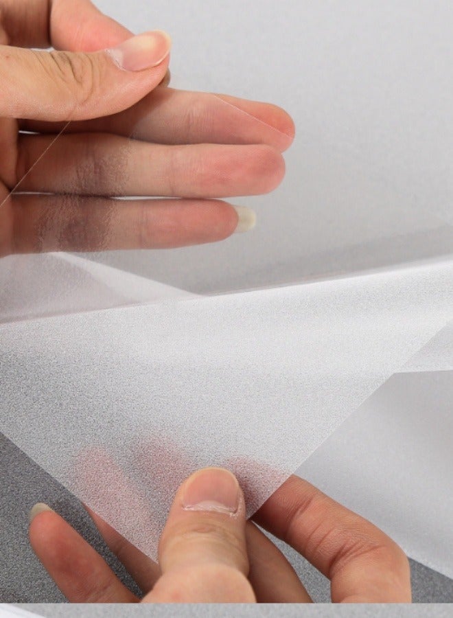 Privacy Window Film, Frosted Glass Film Matte Static Cling Non Adhesive, Opaque Heat Control No Glue Anti-UV Window Sticker for Bathroom Home Office Living Room (45x300cm) - Image 3