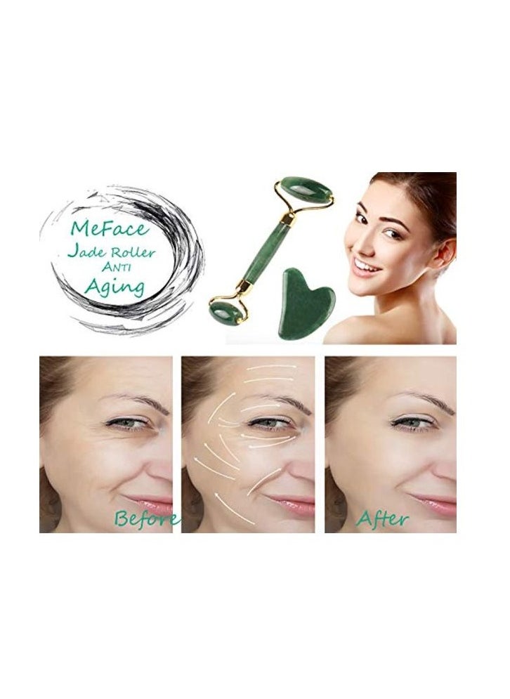 Generic Jade Facial Roller With Gua Sha Board  - Image 5