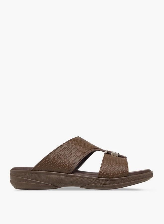 DUCHINI Men's Metal Accent Slip-On Arabic Sandals - Image 2