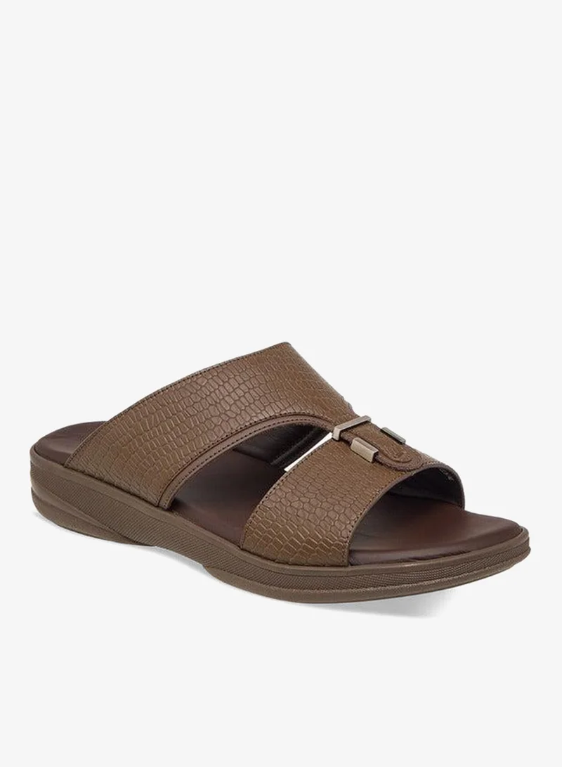 DUCHINI Men's Metal Accent Slip-On Arabic Sandals Ramadan Collection