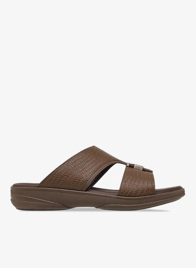 DUCHINI Men's Metal Accent Slip-On Arabic Sandals Ramadan Collection