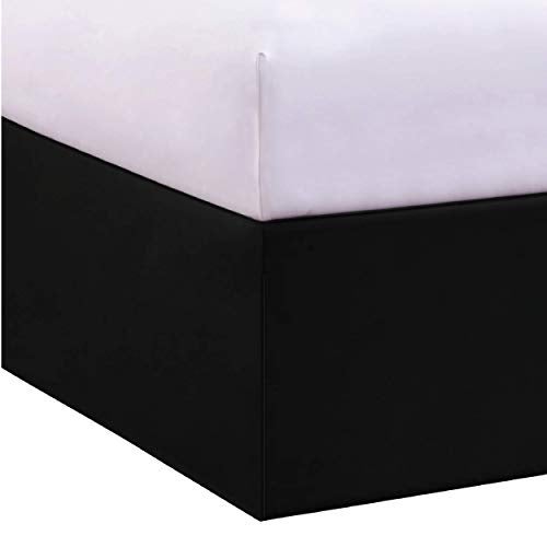 Bed Maker's Bed Maker’s Never Lift Your Mattress Bed Skirt, Designed for Box Spring Beds, Split Corners, 14 Inch Drop Length, Full, Black - Image 1