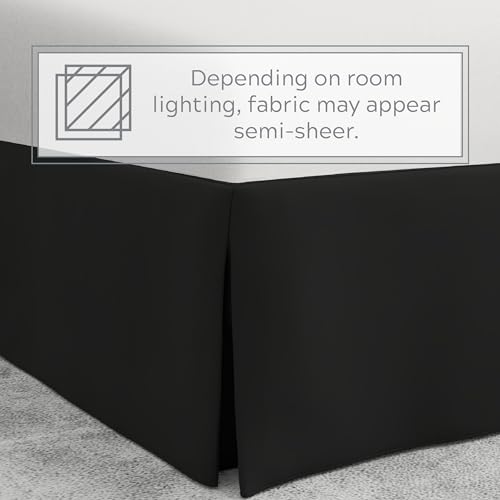 Bed Maker's Bed Maker’s Never Lift Your Mattress Bed Skirt, Designed for Box Spring Beds, Split Corners, 14 Inch Drop Length, Full, Black - Image 2