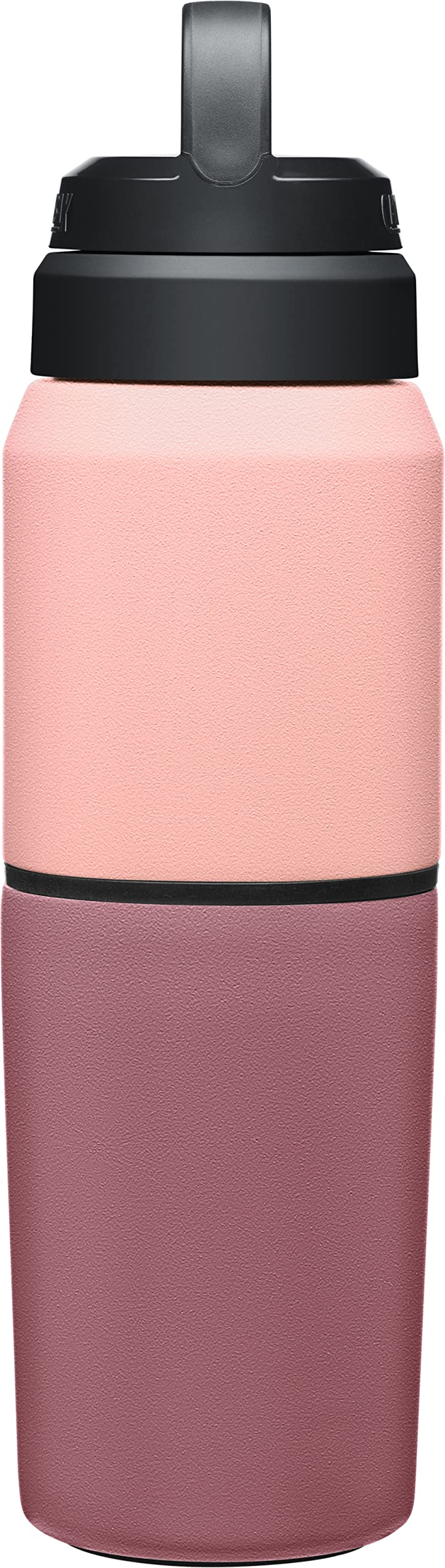 Camelbak Products MultiBev Water Bottle & Travel Cup - Vacuum Insulated Stainless Steel - Terracotta Rose/Camellia Pink - 17oz bottle & 12oz cup - Image 2