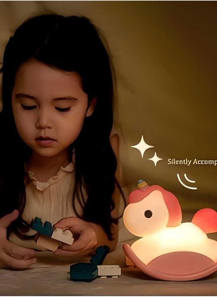 Generic - Unicorn Night Light, Night Light For Kids, Squishy Silicone Nursery Lamp, USB Rechargeable Baby Toddler Decor Light - Image 1